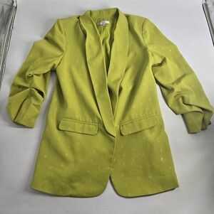 Ovi Green Alphabet Print Blazer M